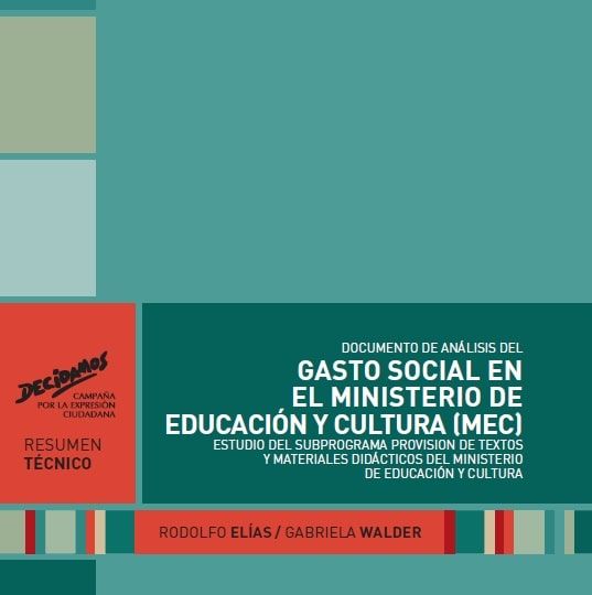 3. Gasto Social en el Ministerio de Educacion y Cultura MEC-min