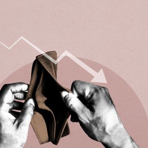 Empty wallet due to coronavirus economic impact social banner il